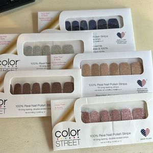 Five unopened Color Street nail strip sets